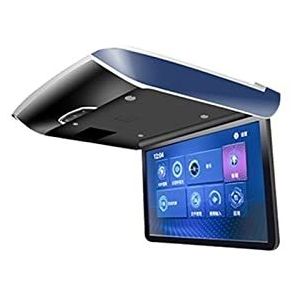 Auto Hoofdsteun Speler, Elektrische Opvouwbare Auto Monitor 15.6 Inch Auto Flip Down Auto Video Spelers Plafond TV Dak Mount Display IPS Scherm USB FM BT(15.6 inch Blue)