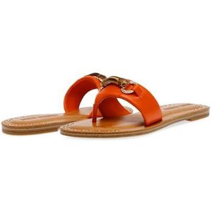 Steve Madden Rebecka sandaal voor dames, oranje leer, 4.5 UK, Oranje Leer, 37 EU