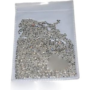 Glitter Crystal Nail Art Steentjes SS3-SS30 Plaksteen Clear Niet Hot Fix Steentjes Lijm Op Nail Art Decoraties-Clear SS8 1440pcs