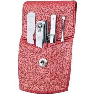 nagelknipper set Nagelknipperset for heren Dames, roestvrijstalen nagelknipper reisset, persoonlijke nagelverzorgingsgereedschap manicureset met draagbare lederen tas set van 4 nagelverzorgingsset (C
