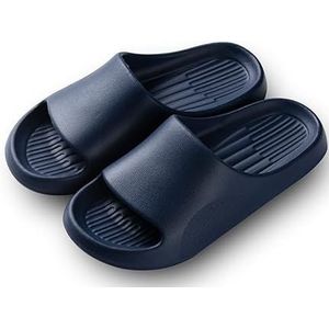 Dames sandaal Slippers Vrouwelijke Zomer Zachte Bodem Badkamer Indoor Home Home Dikke Bodem Paar Ouder-kind Sandalen Outdoor Vrouwen schoenen(Dark Blue,44-45)
