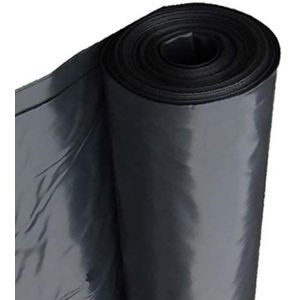 Bouwfolie type 150, 4 x 25 m (100 m²), zwart; extra sterk bouwzeil; rol waterdichte afdekfolie; scheurvast afdekfolie; plastic folie voor binnen en buiten