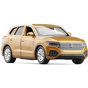 LUgez Schaal Diecast Auto 1:36 Voor Volkswagen Touareg Hoge Simulatie Diecast Auto Metaal Model Auto Geschikte Collectible Model Voertuig (Kleur: C)