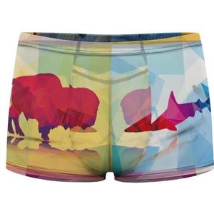 Collectie van Geometrische Polygoon Dieren Heren Boxer Slips Sexy Shorts Mesh Boxers Ondergoed Ademend Onderbroek Thong