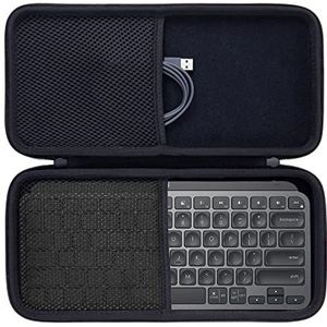 Aenllosi Harde hoes voor Logitech MX Keys Mini verlicht WRLS-toetsenbord, alleen beschermhoes (zwart)