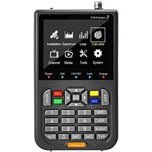 Satellietzoekers Meter Satellietsignaalzoeker Dvb-s2x/s2/s Wifi 2.4g Digitale 1080p Hd Star Finder Compatibel for Youtube LCD-scherm met meter met satellietdetectie