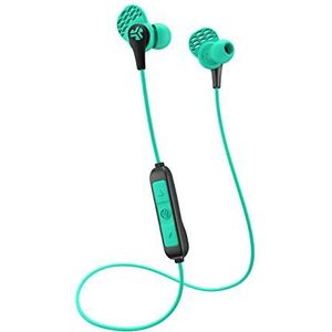JLab JBuds Pro Bluetooth Wireless Earbuds, in-ear hoofdtelefoon met 10 mm titanium drivers en geluidsisolatie, incl. Gel-oordopjes en Cush-Fin-oordopjes voor optimale pasvorm (Blauwgroen)