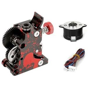 1 set 2.0 spiraalvormige tandwielen met grote POM-aandrijving, extruder met dubbele, volledig metalen 3D-printeraccessoires(Extruder motor kit)