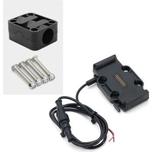 Voor Yamaha Voor MT-09 Tracer 9 Voor Tiger 800 XCX Motorfiets Telefoon GPS Houder Draadloos Opladen Navigatie Beugel Stand(13-Black - 22mm)