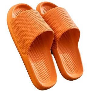 Dames sandaal Eenvoudige Mode Slippers Vrouwelijke Zomer Thuis Badkamer Baden Paar Dikke Bodem Residence Thuis Mannelijke Indoor Sandalen Vrouwen schoenen(Orange,44-45)
