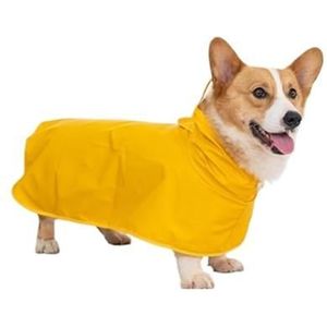 LVYUDS Hondenregenjas, met Transparant Rand Waterdichte Winddicht All-Inclusive 4 Benen Beschermen de Buik Regenjas voor Honden voor Corgi Shiba Inu(Size:4XL)