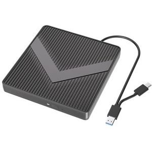 Externe CD DVD-drive USB3.0 USB-C Draagbare CD DVD ROM +/-RW Optische Schijfdrive Speler Lezer Schrijver Brander Gebruiksvriendelijk