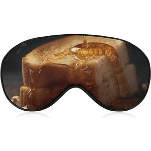 Brood met honing, slaapmasker, zacht, comfortabel oogmasker met verstelbare riem, oogschaduw, voor mannen en vrouwen, werk, reizen