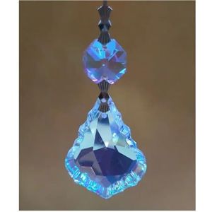 Tuin Suncatchers 4 stks 50mm Ab Kleur Crystal Hanger Deel Prisma Messing Goud Bowtie Pin Handgemaakte Hanger Kettingen