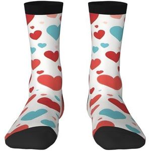 Vaderdag Love Dad kleurrijke sokken voor mannen en vrouwen - modieuze volwassen sokken, levendige halfhoge sokken, Vaderdag Liefde Papa, Eén Maat