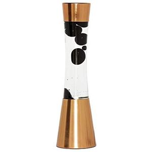 Licht-Erlebnisse Elegante lavalamp in koper zwart 39,5 cm incl. lamp kabelschakelaar retro lamp Magmalamp SANDRO