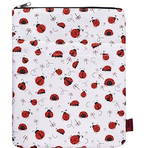 LParkin Boekomslag voor boekenliefhebbers, boekbeschermer voor zakboeken, wasbare stof, boekhoezen met ritssluiting, maat M, 27,9 x 22,6 cm, rood, 11x8.7inches, modern