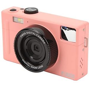 4K Digitale Camera, 56 MP Camera met Dubbel Scherm, Draagbare Vlogcamera, Elektronische Anti-shake, voor Babygroeirecords, Reizen, Bruiloft, Campusrecords, enz. (Roze)