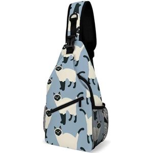 Leuke Kittens Reizen Crossbody Tas Sling Rugzak Wandelen Borst Schoudertas Fanny Pack Dagrugzak Geschenken voor Vrouwen Mannen