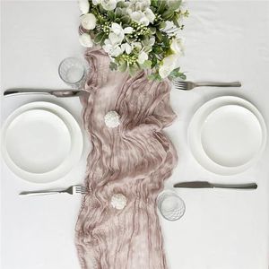 Tafelloper van gaas, semi-transparante kaasdoek for op tafel, diner, feest, kerst, banketten, bogen, taartdecoratie(Hazelnut)