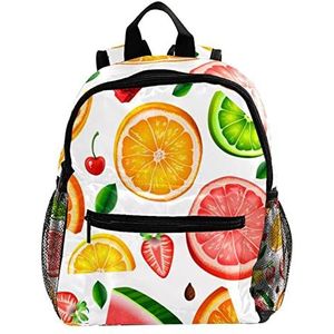 Fruit Patroon Leuke Mode Mini Rugzak Pack Bag, Meerkleurig, 25.4x10x30 CM/10x4x12 in, Rugzak Rugzakken