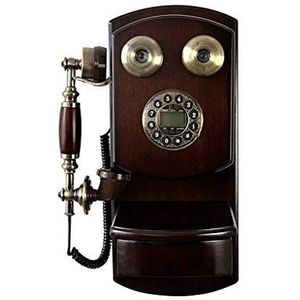 Telefoon Telefoon Thuis Muur Opknoping Decoratie Retro Telefoon Knop Wijzerplaat met Display Telefoon (A)