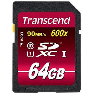 Transcend Ultimate-Speed SDXC Class 10 UHS-1 64GB geheugenkaart (tot 90MB/s lezen)