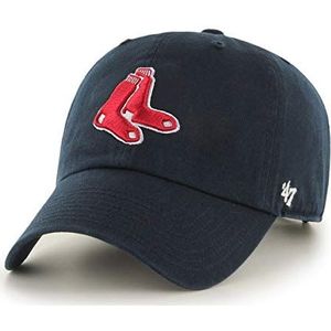 47 MLB Boston Red Sox Clean UP Cap - 100% kledingstuk gewassen katoen relaxed fit unisex honkbalpet premium kwaliteit ontwerp en vakmanschap door generationele familie sportkleding merk, marineblauw,