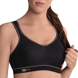 Anita Active 5527-471 Women's Black and Gold Non-Padded Non-Wired Sports Bra 100C