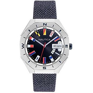 Nautica Casual Horloge NAPLSS001, Blauw, riem