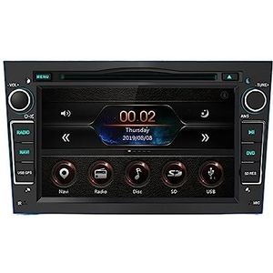Autoradio Multimedia Navigatie Autoradio Stereo Eenvoudig Te Installeren(Black)