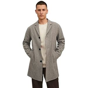 Jack & Jones Jortoby Check Coat Blk Herenjas, Twill/detail: HOUNDSTOOTH, M