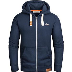 Grin&Bear Zware herentrui met capuchon, hoodie GEC022, navy, S