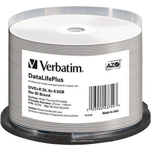 Verbatim 8.5GB DVD+R Double Layer Wide Thermisch Afdrukbaar 8X