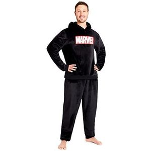 Marvel Pyjama voor heren, fleece (Zwart, L)