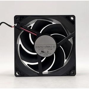 LMNCBVYA D0925C12B8AZ-33 9025 12V 0.33A Ultra Quiet Cooling Fan - 9CM for PC and Electronics Cooling