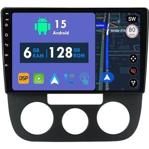 RoverOne Autoradio GPS voor Volkswagen Jetta 5 2005-2010 Carplay Android Auto Stereo Hoofdeenheid Bluetooth WiFi Radio Speler Sat Navigatie