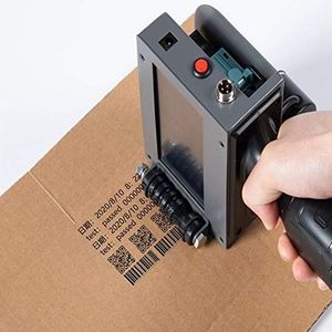 Draagbare high-definition hand-inkjetprinter, sneldrogende waterdichte inkt, print op hout, glas, kleding, tekst, barcodes, QR-codes