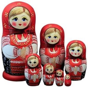 Russische Matroesjka Poppen Nestpoppen In Volkskleding 6 Stuks Matryoshka-pop In Wit-Russische Traditionele Kleding Slaapkamerdecoratie