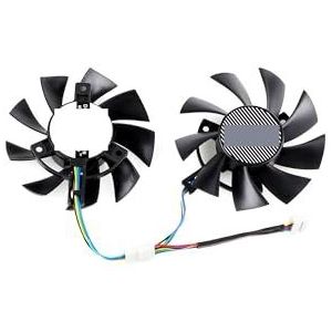 75MM FD8015U12D FD8015U12S Koelventilator voor ASUS GTX 1660 Ti RTX 2060 TUF voor GAMING OC Grafische Kaartventilator PLA08015S12HH T128015SU(Black 2-Fan PLA)