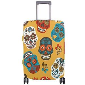 AJINGA Skull Flora Travel Bagage Protector koffer Hoes S 18-20 in