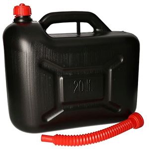 KOTARBAU Jerrycan van kunststof met schenktuit voor alle brandstofsoorten, 20 liter