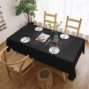 yefan Mystery rechthoekig tafelkleed, vlinder, 183 x 137 cm, wasbaar polyester tafelkleed voor eettafels, feesten, evenementen enz.