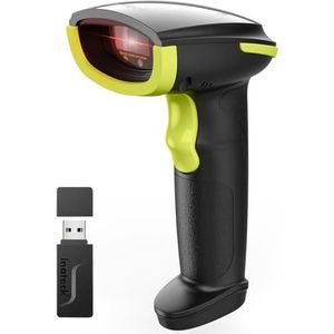 Inateck BCST-21 AI-barcodescanner, draadloze 1D-codescanner, draagbare scanner met app en SDK, batterij met 2000 mAh, groen