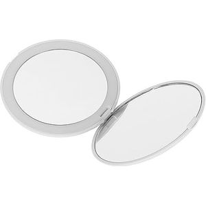 LED-make-upspiegel, Dubbelzijdige LED-spiegel, 1X 10X Vergroting, Compact Formaat, Zonlichtsimulatie 6500K, 24-26LM, voor Thuisgebruik, Reizen (Wit)