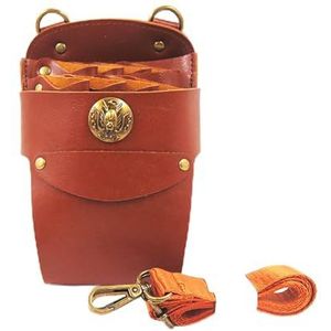 Professionele schaarpakken, Kapperstas Holster Case PU Leer 8 Schaarzakken Bruin Zwart Groen Standaardmaat