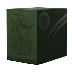 Dragon Shield Card Deck Box – Double Shell: Forest Green/Black – Durable and Sturdy TCG, OCG Card Storage – Compatible with Pokemon Yugioh Commander and MTG Magic: The Gathering Cards