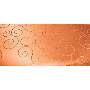 Tafelkleed tafelkleed vierkant 160x160 cm structuur damast cirkel strijkvrij vlekbestendig # 1242 (oranje)