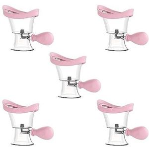 5 Set Siliconen Eye Wash Cups Ogen Cleaner Ogen Reiniging Schoon Vermoeide Ogen Roze, 8,2x6,6x4,8 cm
