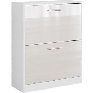 Vicco - Gizmo - Schoenenkast - Wit Hoogglans - 2 Compartimenten